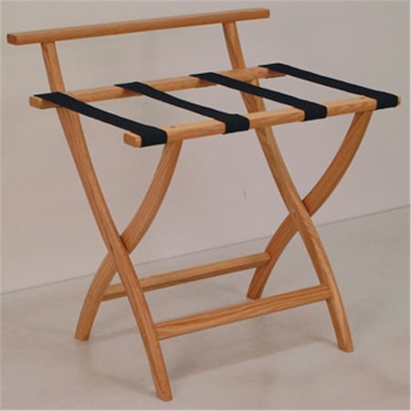 Vertex WallSaver Luggage Rack in Light Oak with Black Webbing VE2681890